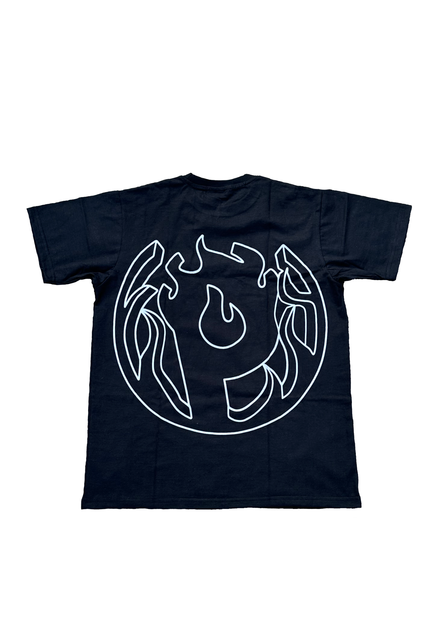 Black skull Graphic Tee (blue/red)