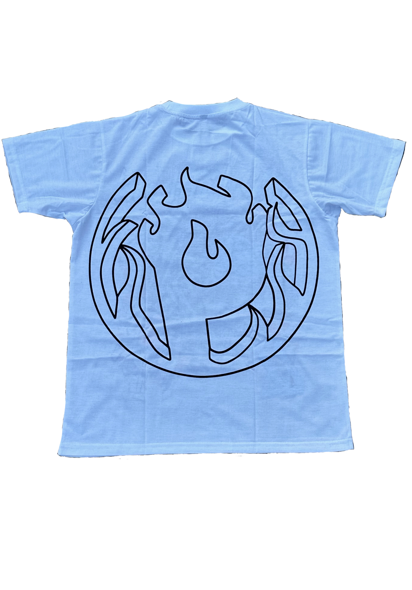 White Skull Graphic Tee (Blue/Red)